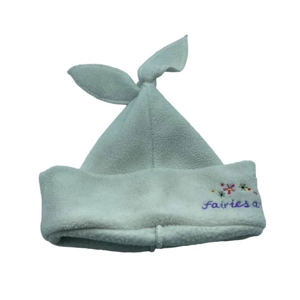 Child Floral Fairies Are Everywhere White Winter Cap Beanie Hat OS‎